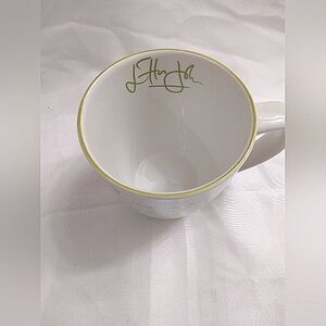 Elegant White Mug with Green Accent